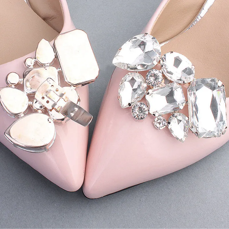 1 Pair Detachable Shoe Clip Rhinestone Wedding Shoes Buckle