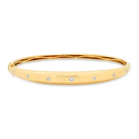 Diamond Gypsy Bangle in 14K Yellow Gold - Enhance Your Jewelry Collection