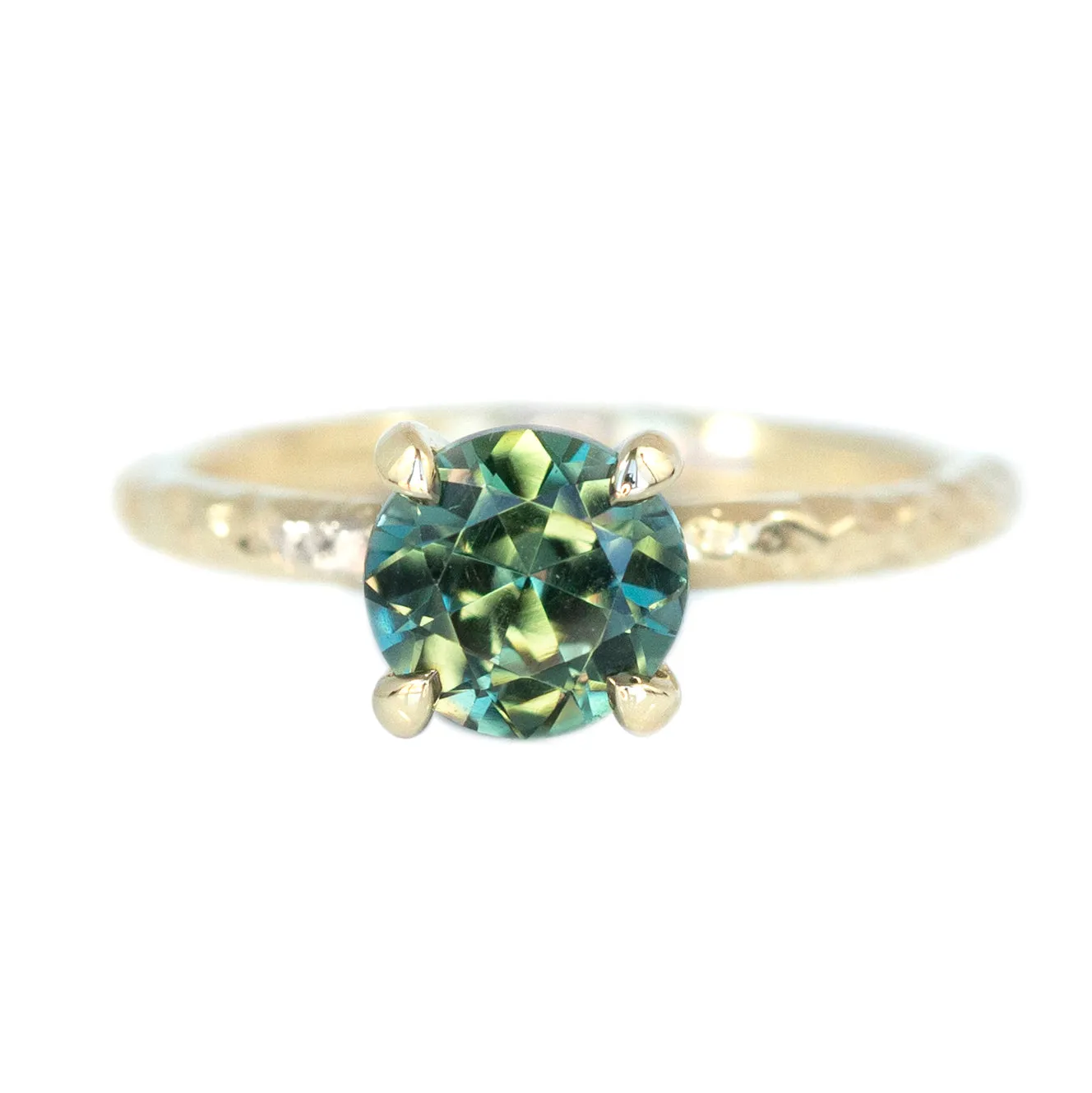 1.60ct Round Sapphire Solitaire In 14k Yellow Gold Evergreen