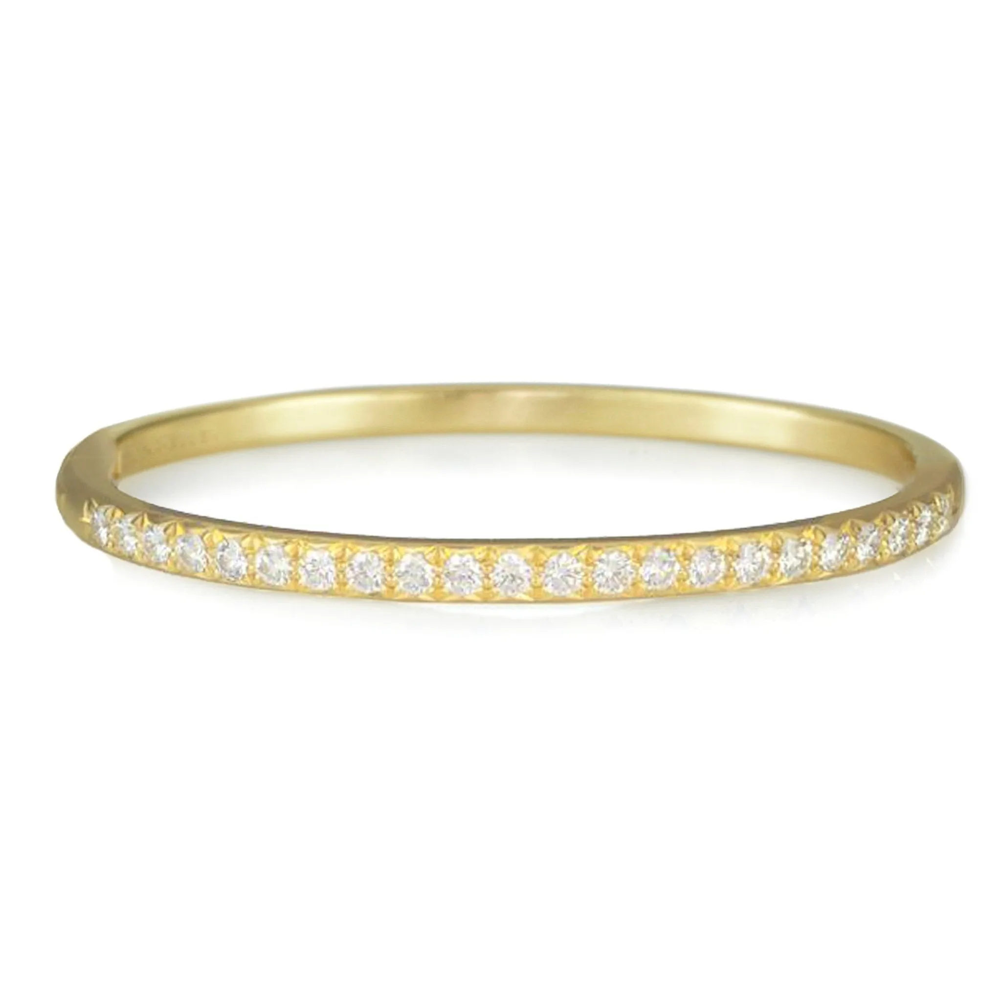 18K Gold and Pave Diamond Oval Hinged Bracelet