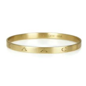 18K Gold Bangle with Ancient Greek Engraving