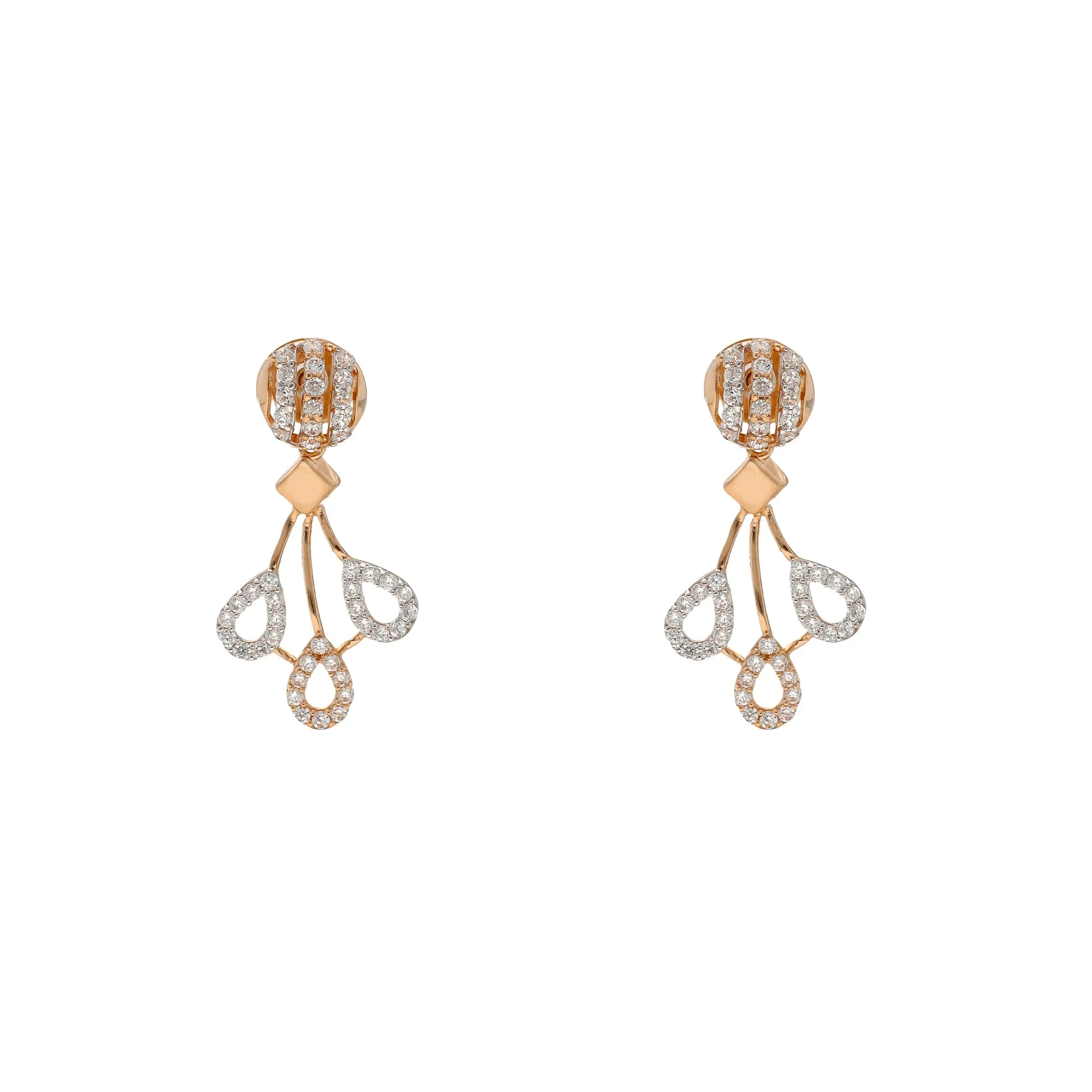 18K Rose Gold & CZ Necklace Set (20.3gm)