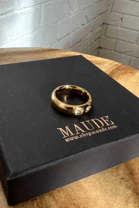 18K Two-Stone Gold Ring