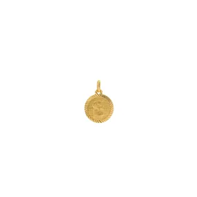 22K Gold S Medallion Pendant