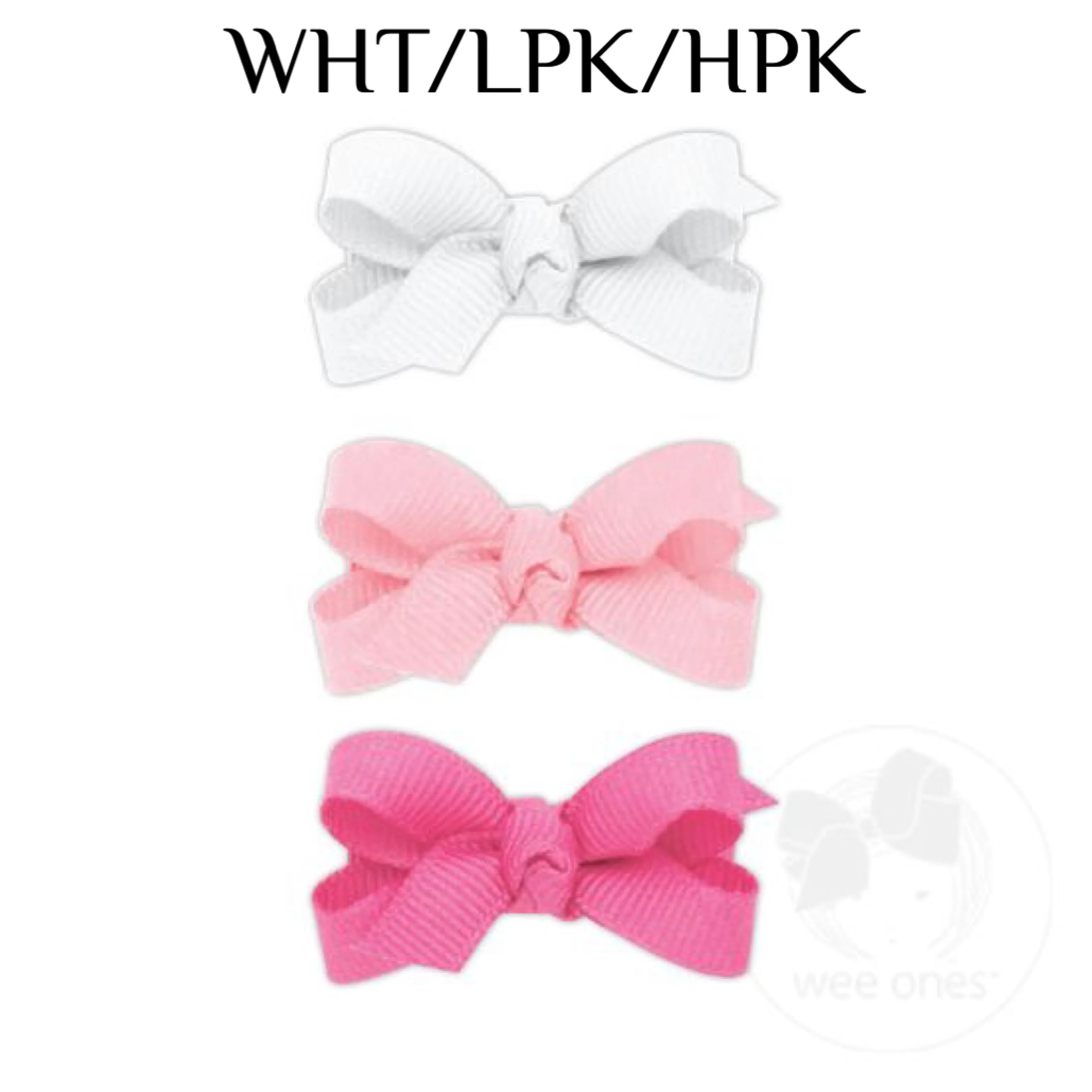 3 Pack Baby Grosgrain Bows (Multi colors)