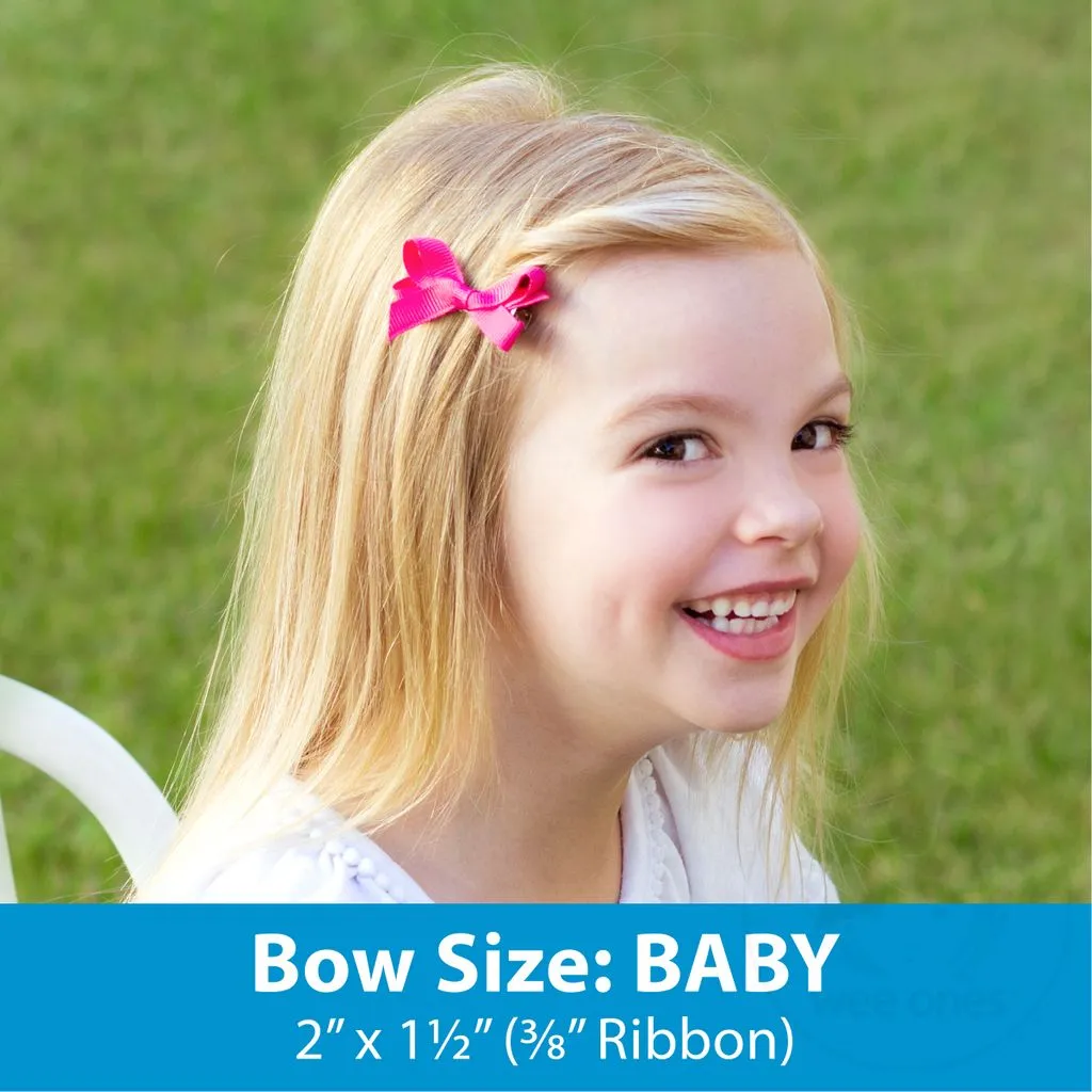 3 Pack Baby Grosgrain Bows (Multi colors)