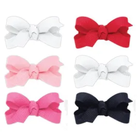 3 Pack Baby Grosgrain Bows (Multi colors)