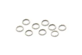 6mm Silver Circle, 100 Antique Silver Plated Brass Circles (6x0.85mm) N0543