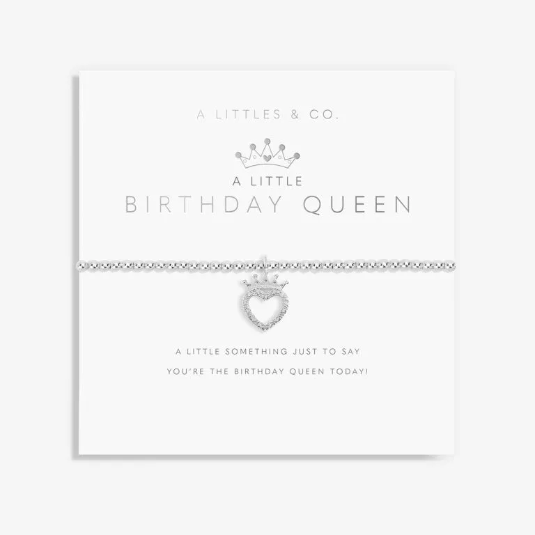 A Little 'Birthday Queen' Bracelet in Silver Plating