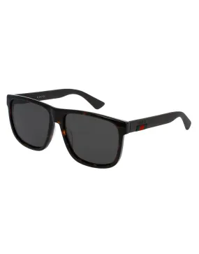 Acetate Square Frame Sunglasses - Havana