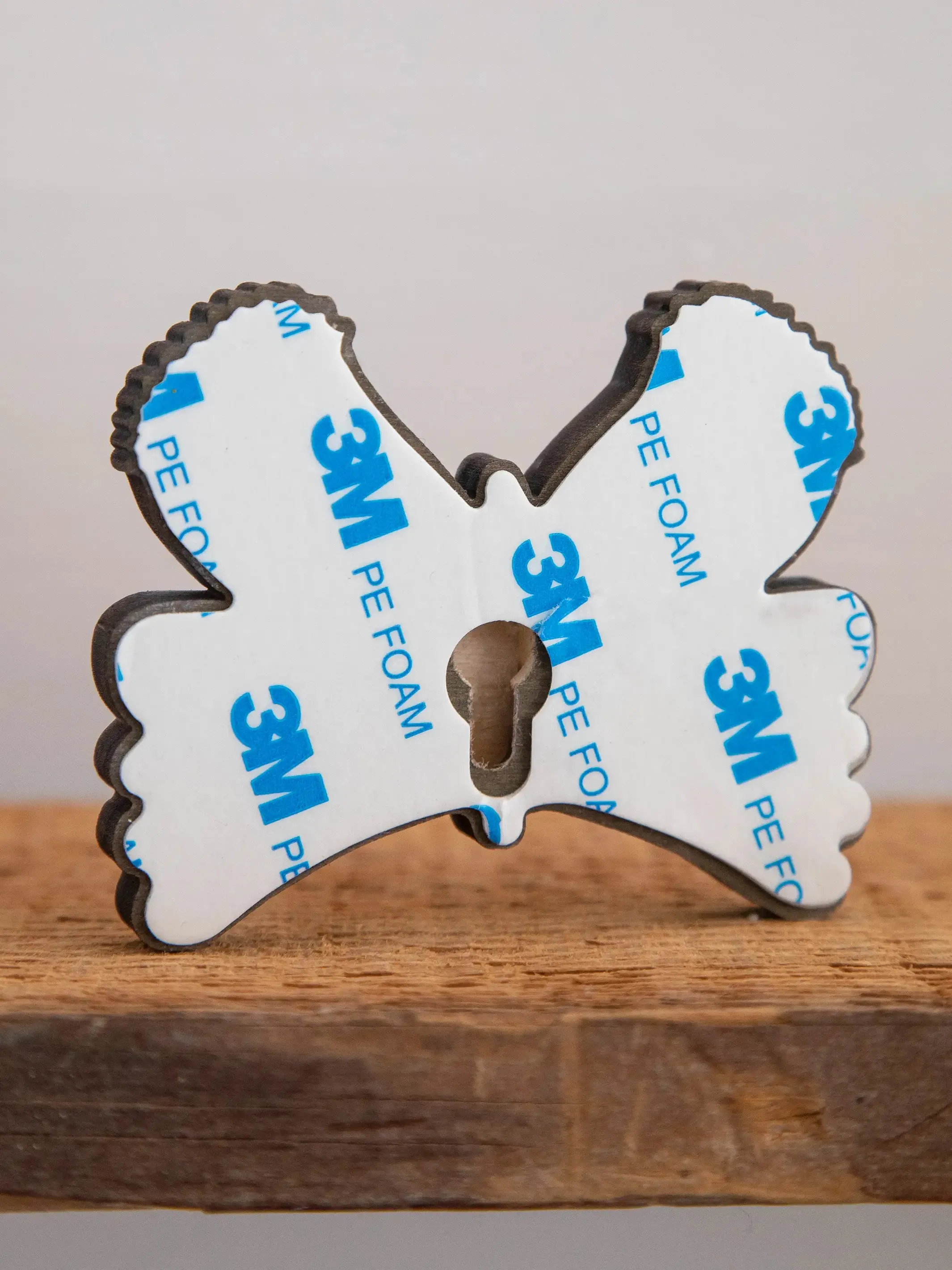 Adhesive Wooden Wall Hooks, Set of 2 - Heart