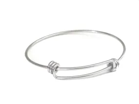 Adjustable Bangle, 2mm thick Stainless Steel Expandable Bracelets, Bulk, 60mm wide, Lot Size 50, #1800