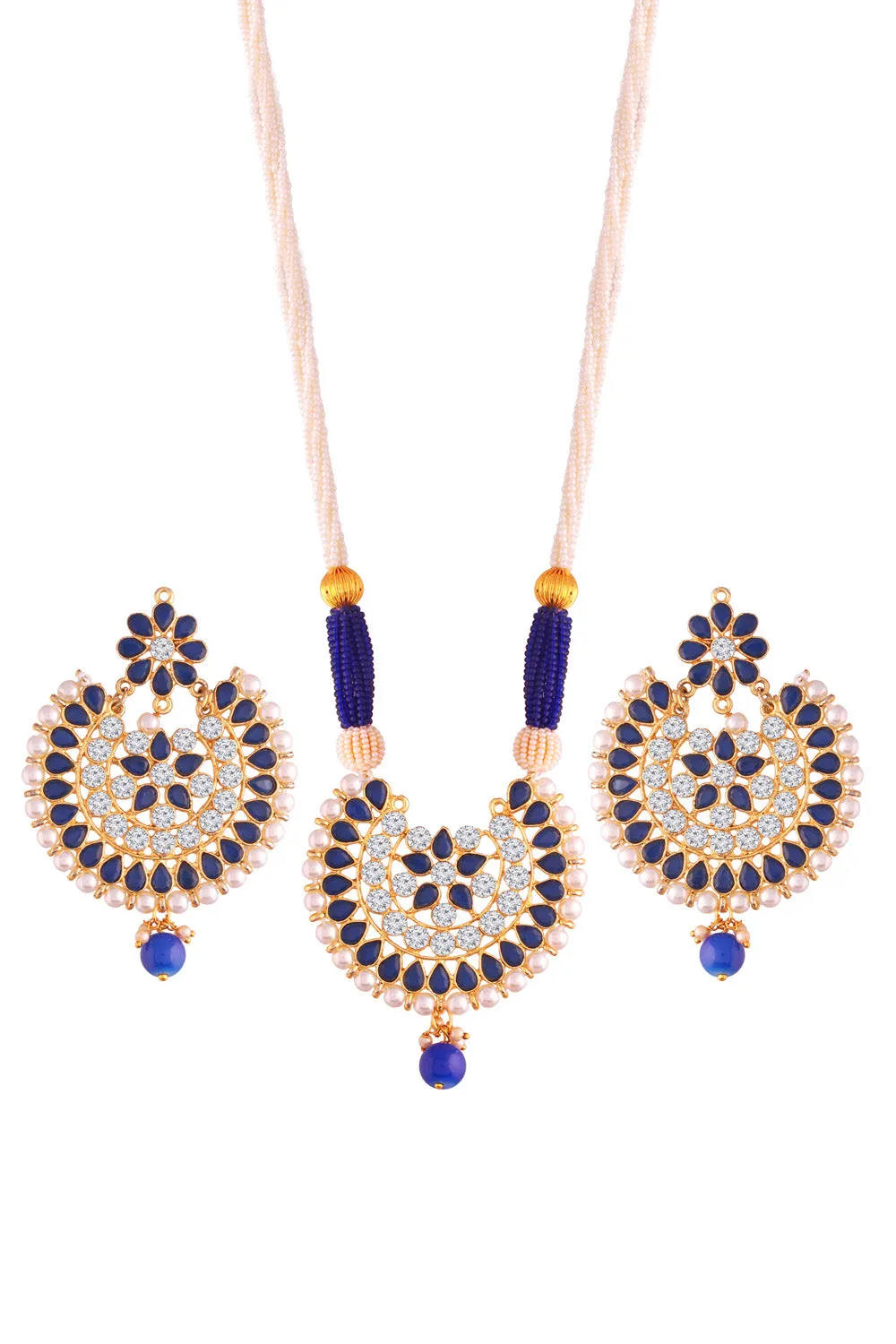 Alloy Necklace Set in Blue