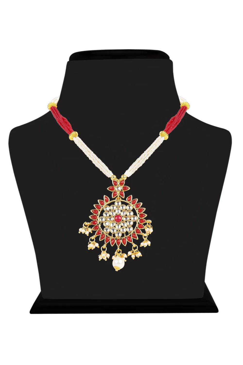 Alloy Necklace Set in Red