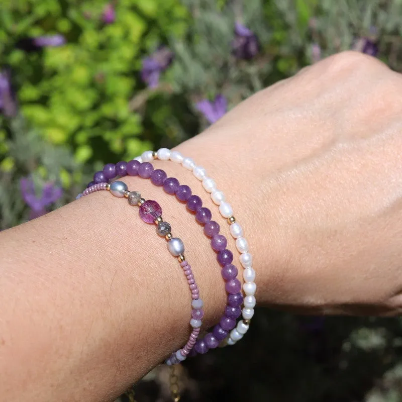 Amethyst and Pearl Bracelet