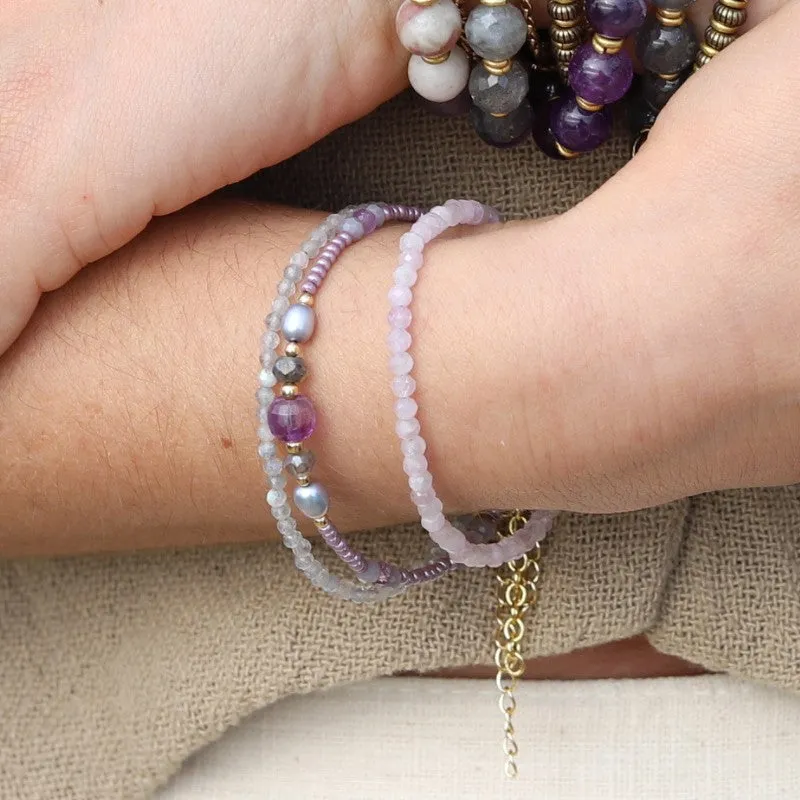 Amethyst and Pearl Bracelet