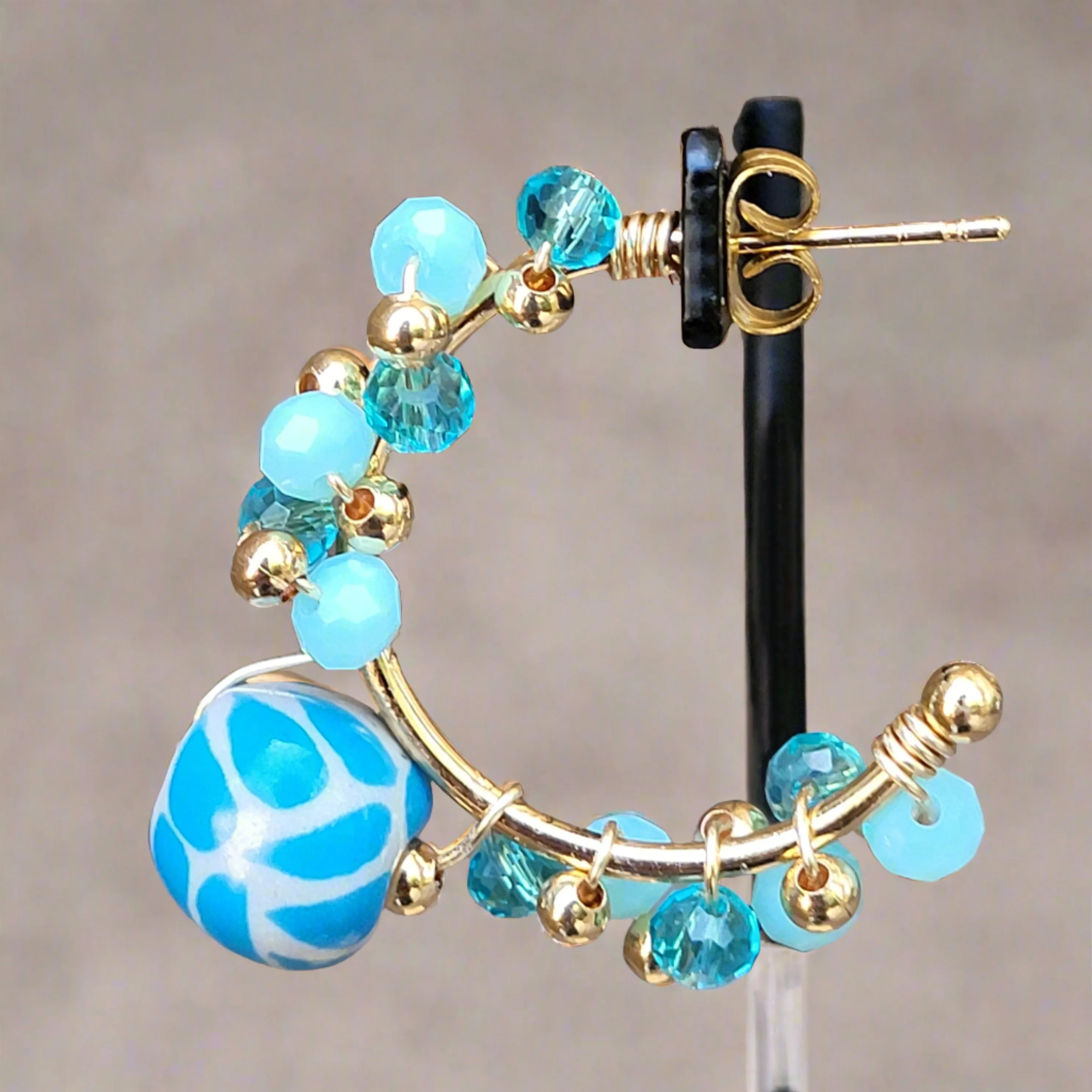 Aqua Luna Talavera earrings