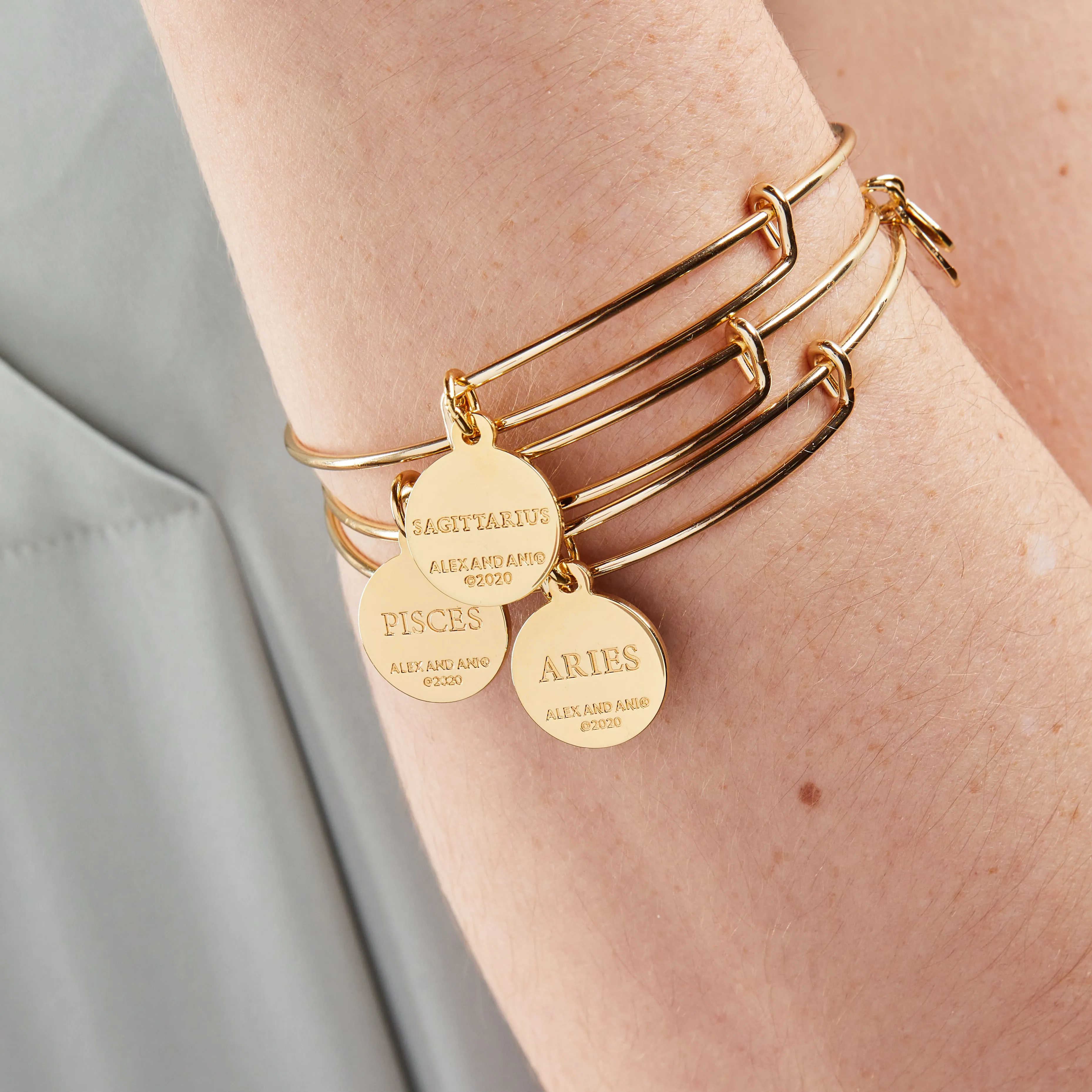 Aries Zodiac Charm Bangle