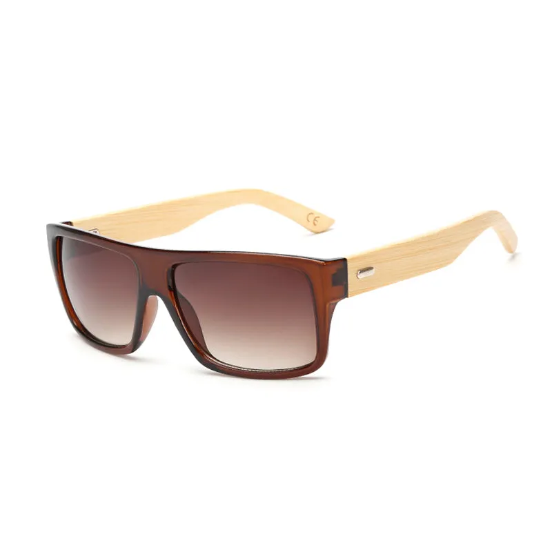 Bamboo Sunglasses Men Women Mirrored UV400 Sun Glasses