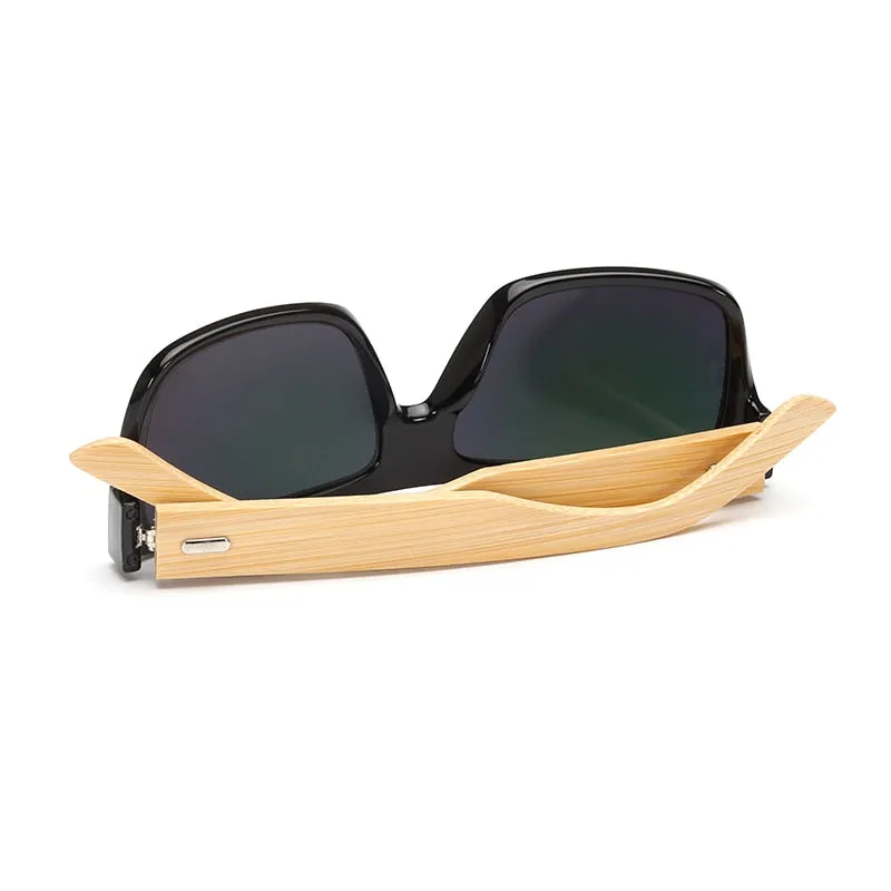 Bamboo Sunglasses Men Women Mirrored UV400 Sun Glasses