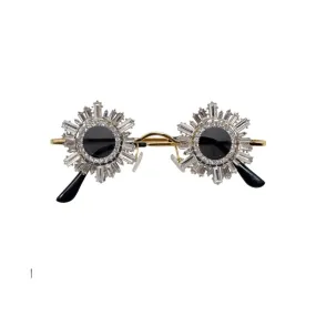 Baroque Style Rhinestone Sunglasses