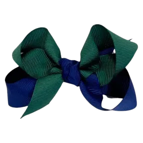 BC Two-Toned Bow - Navy & Green