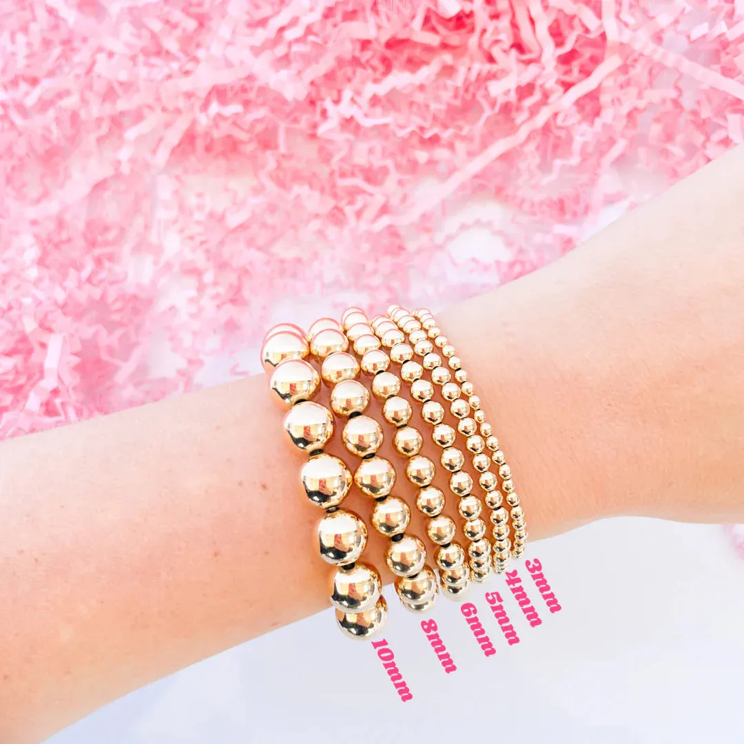 Beaded Blondes | 3MM Gold Beaded Bracelet