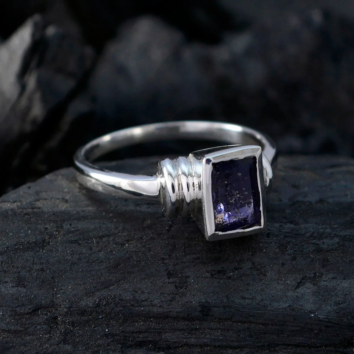 Bewitching Gemstones Iolite 925 Sterling Silver Ring Magnolia Jewelry