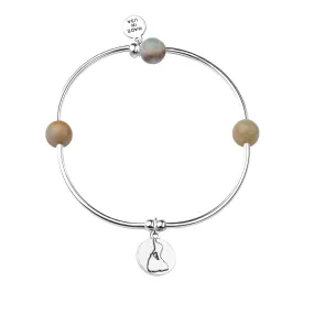 Block Island | Bangle Charm Bracelet | Amazonite - Courage