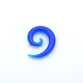 Blue Acrylic Ear Spiral Taper Stretcher Plugs