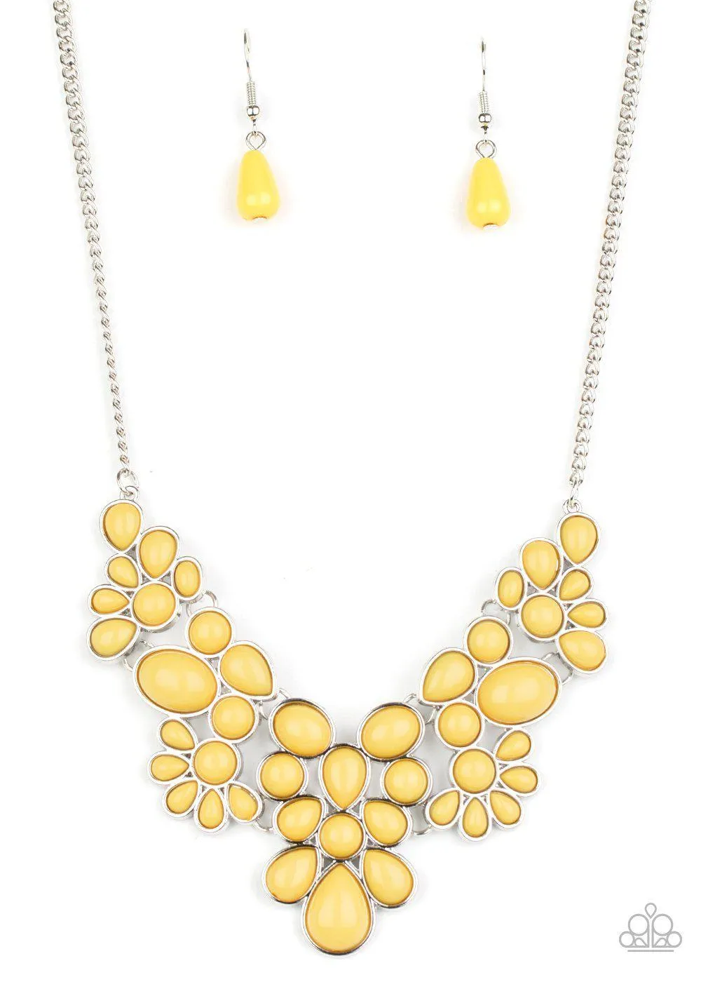 Bohemian Banquet Yellow and Silver Necklace - Paparazzi Accessories