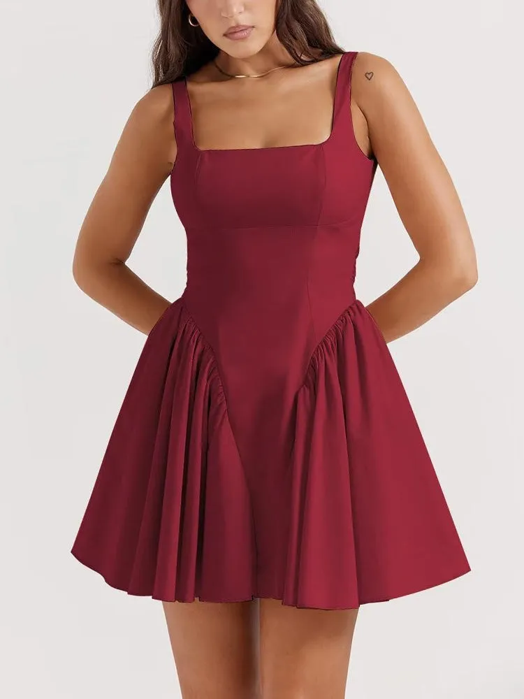 Elegant Backless Bow Tie A-Line Dress