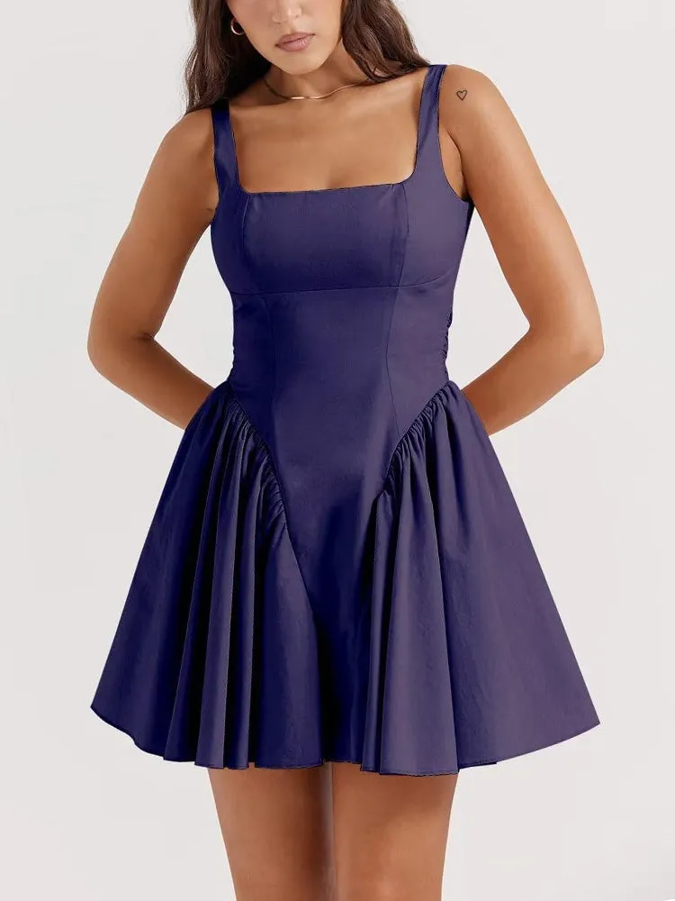 Elegant Backless Bow Tie A-Line Dress