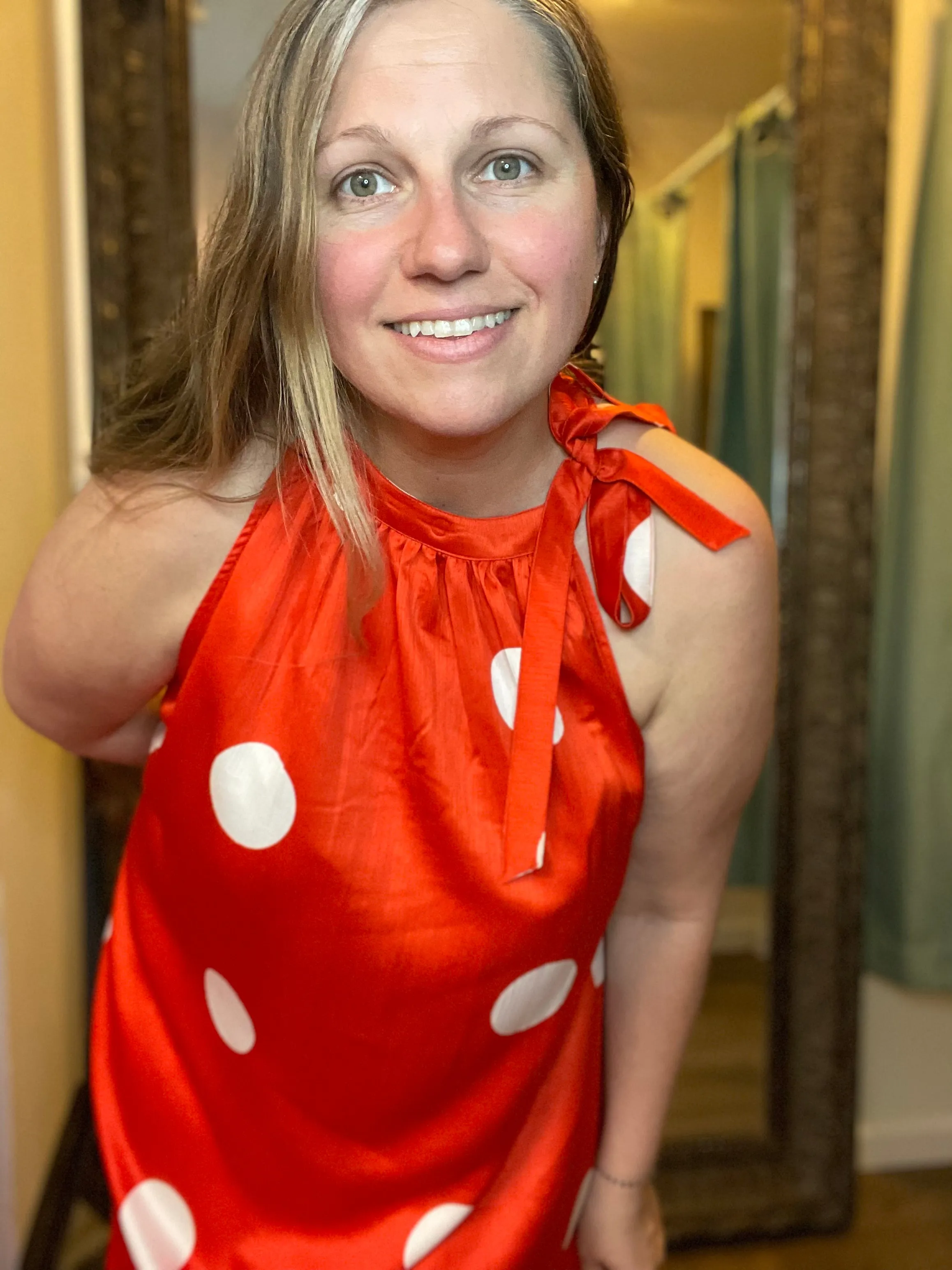 Bow Tie Dot Maxi Dress