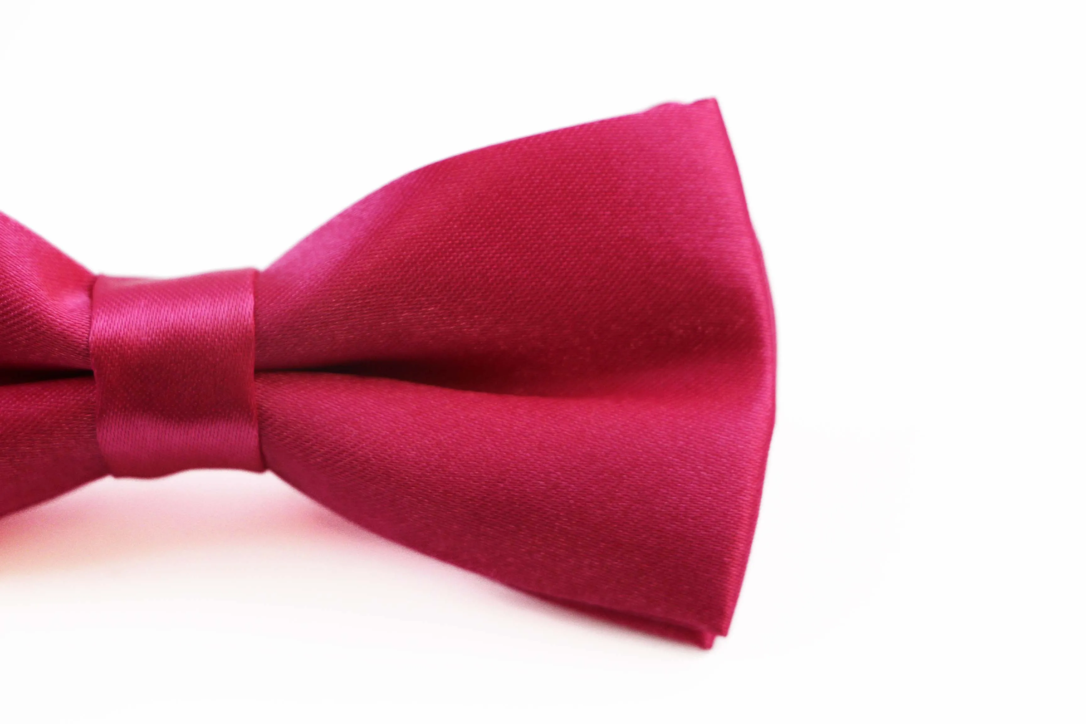 Boys Hot Pink Plain Bow Tie