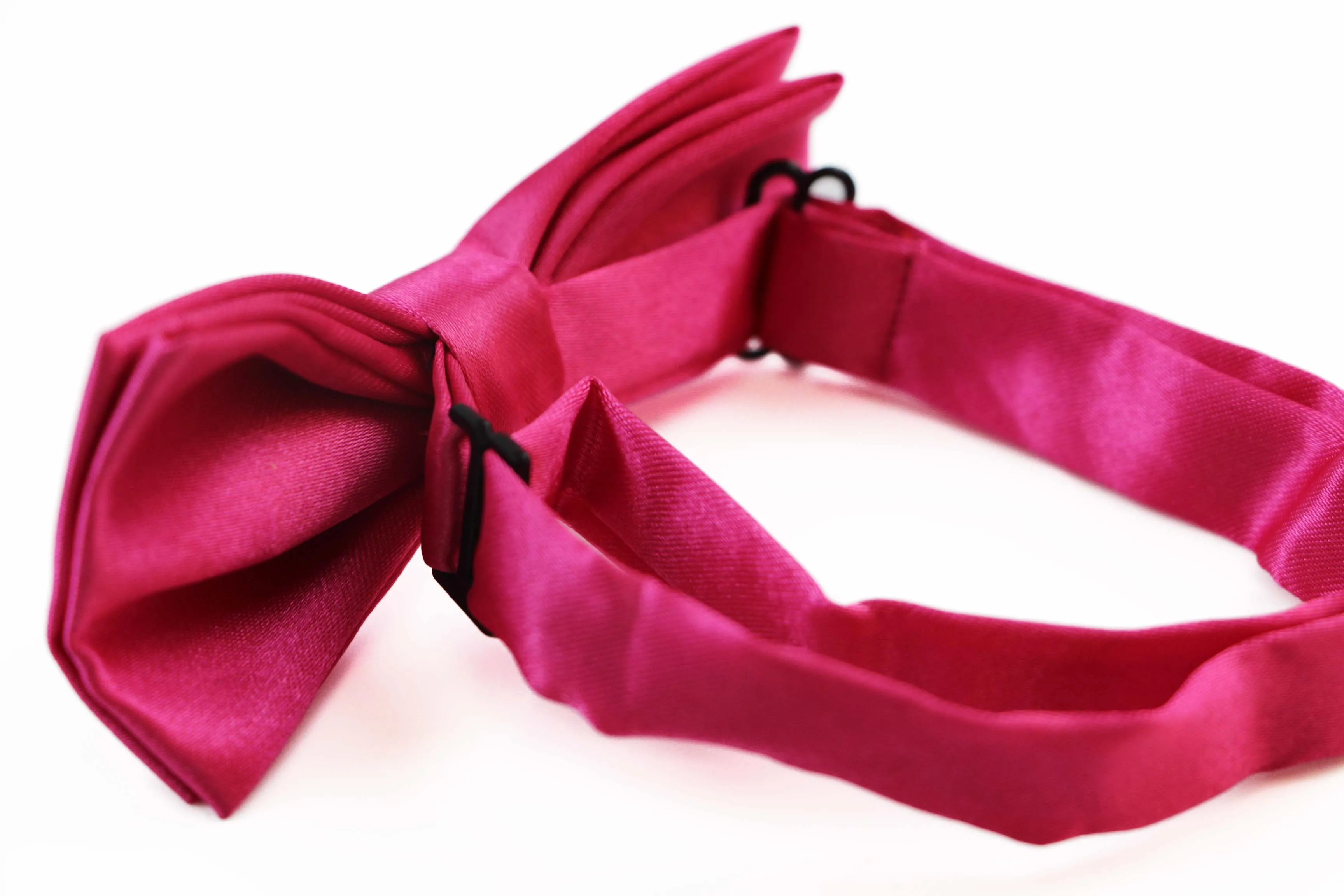 Boys Hot Pink Plain Bow Tie