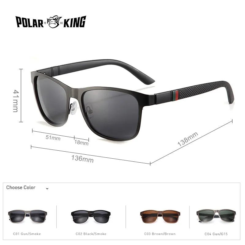 Brand Metal Designer Polarized Sunglasses For Driving Men