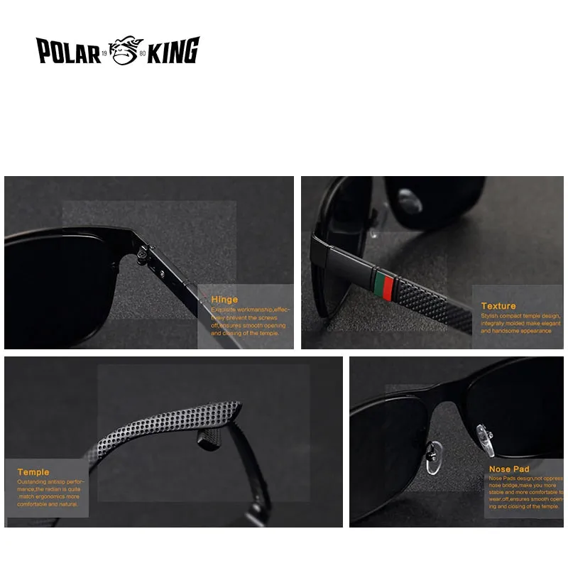 Brand Metal Designer Polarized Sunglasses For Driving Men