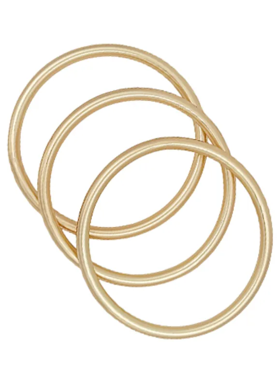 Brass 3 Row Bangle Bracelet