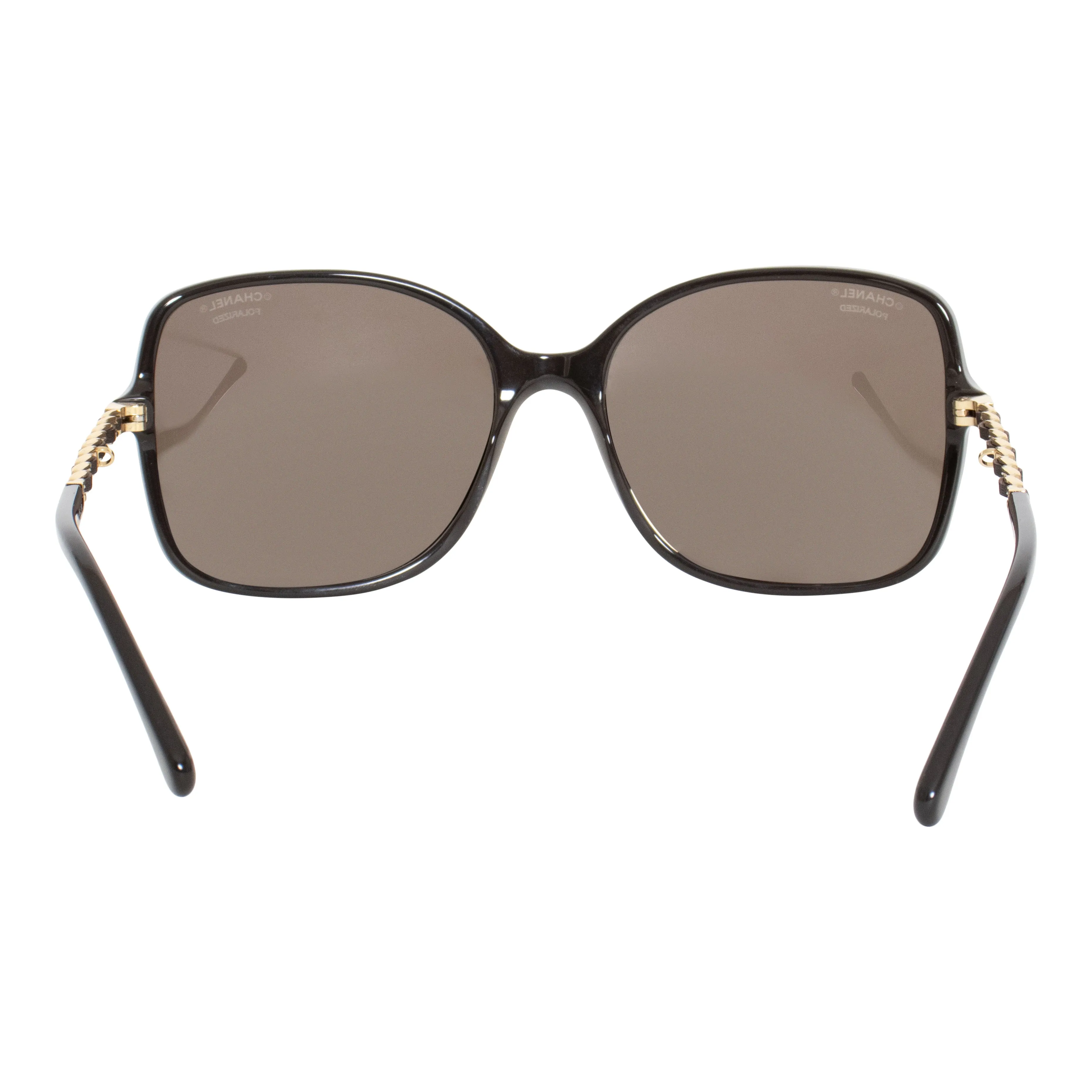 Brown Charming Chain Square Sunglasses