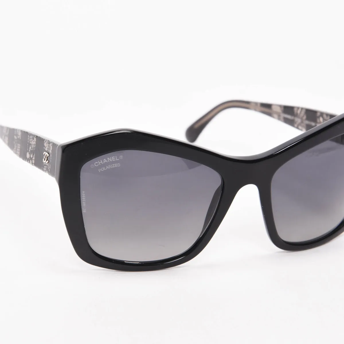 Chanel Black Lace Detail Sunglasses