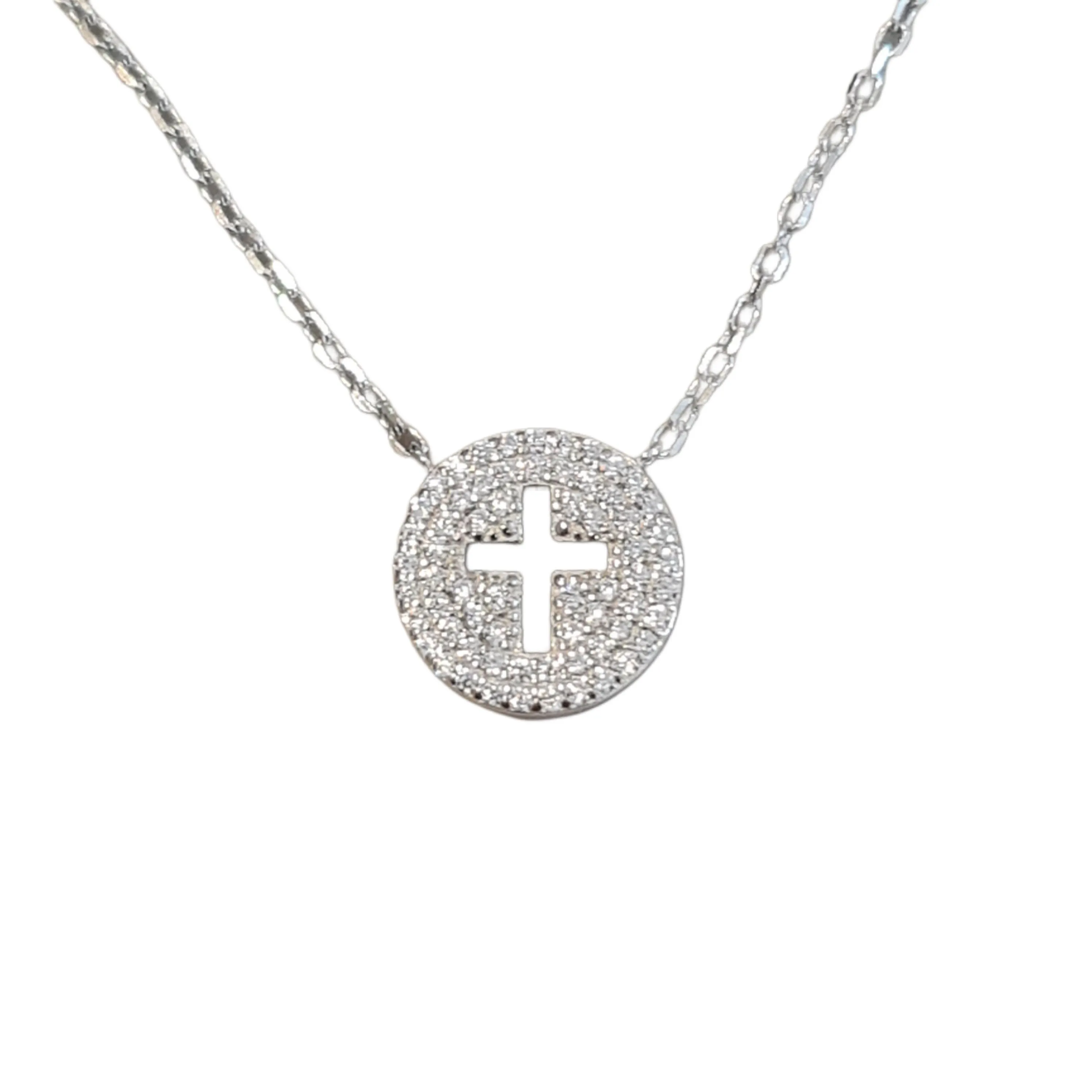 Chrystalla Cross necklace bracelet Silver