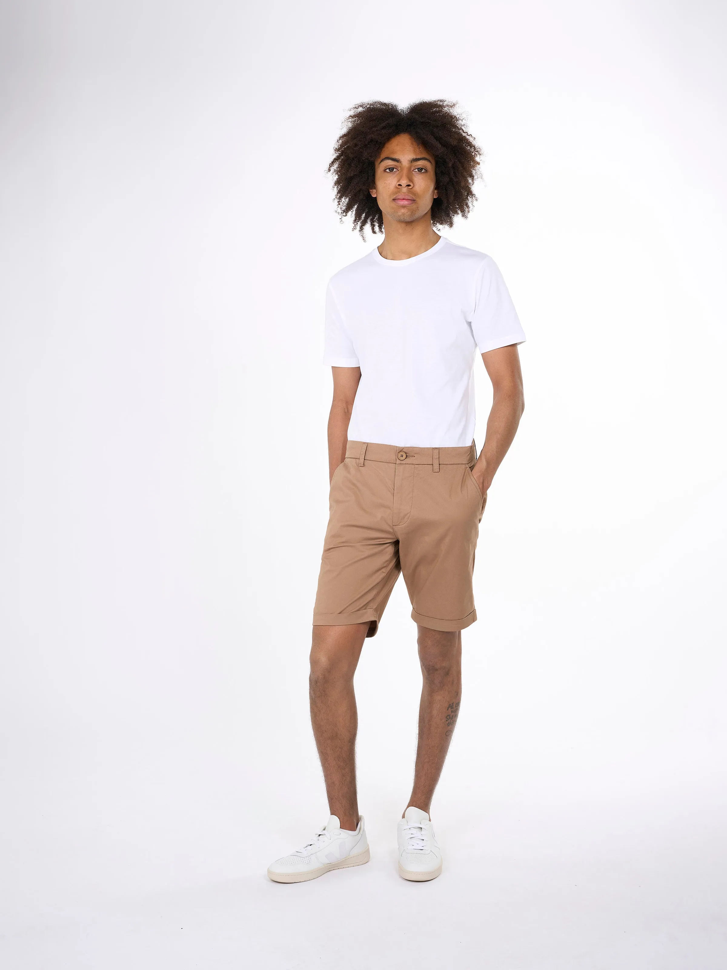 CHUCK regular chino poplin shorts - Tuffet