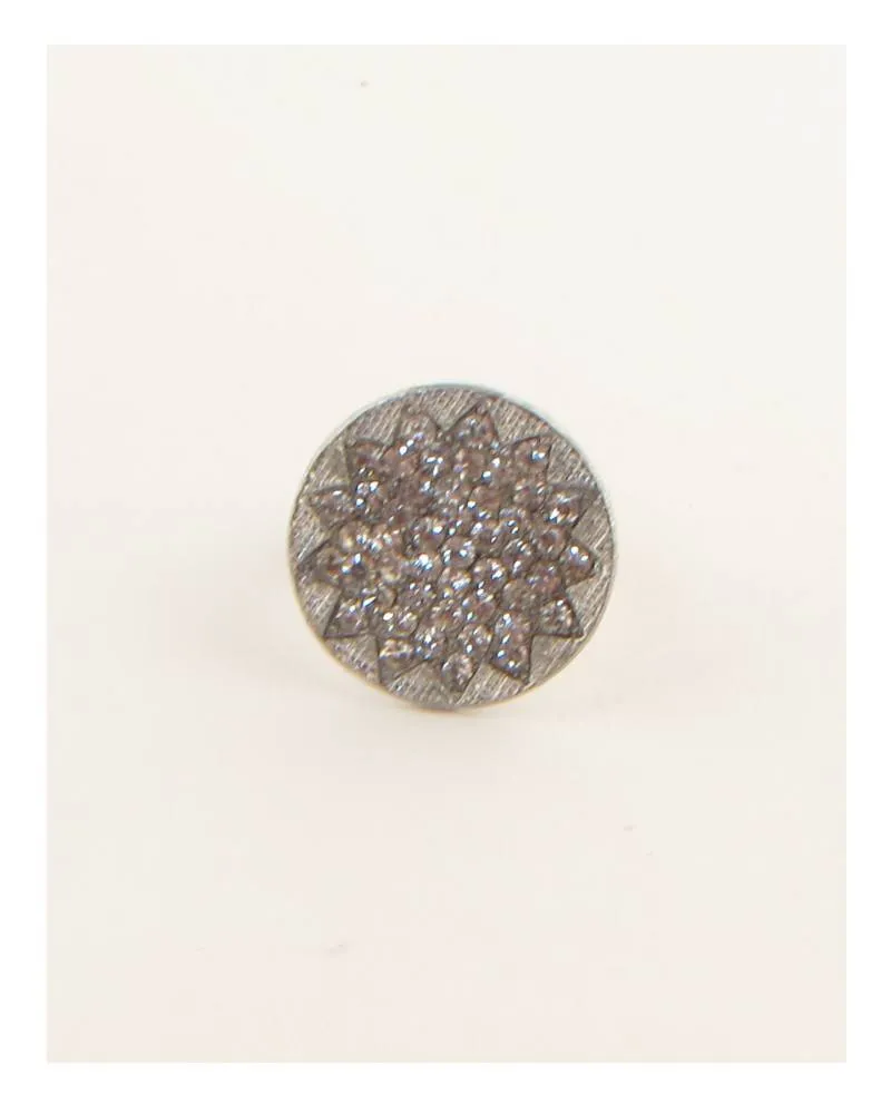 Circle w/ rhinestones adjustable ring