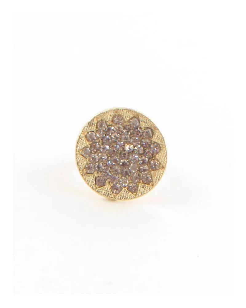 Circle w/ rhinestones adjustable ring