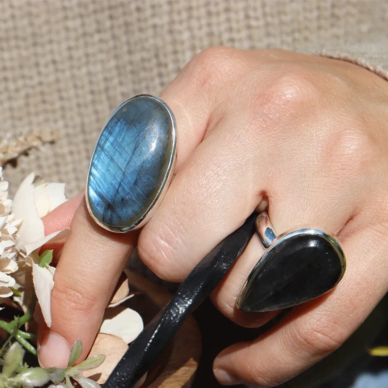 Clancy Labradorite Oval Ring