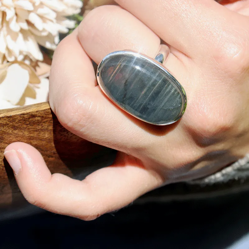 Clancy Labradorite Oval Ring