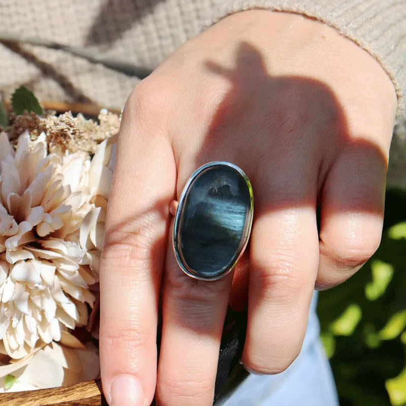 Clancy Labradorite Oval Ring