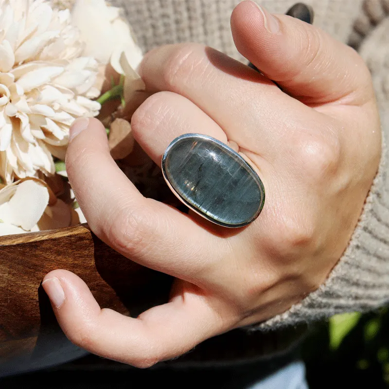 Clancy Labradorite Oval Ring