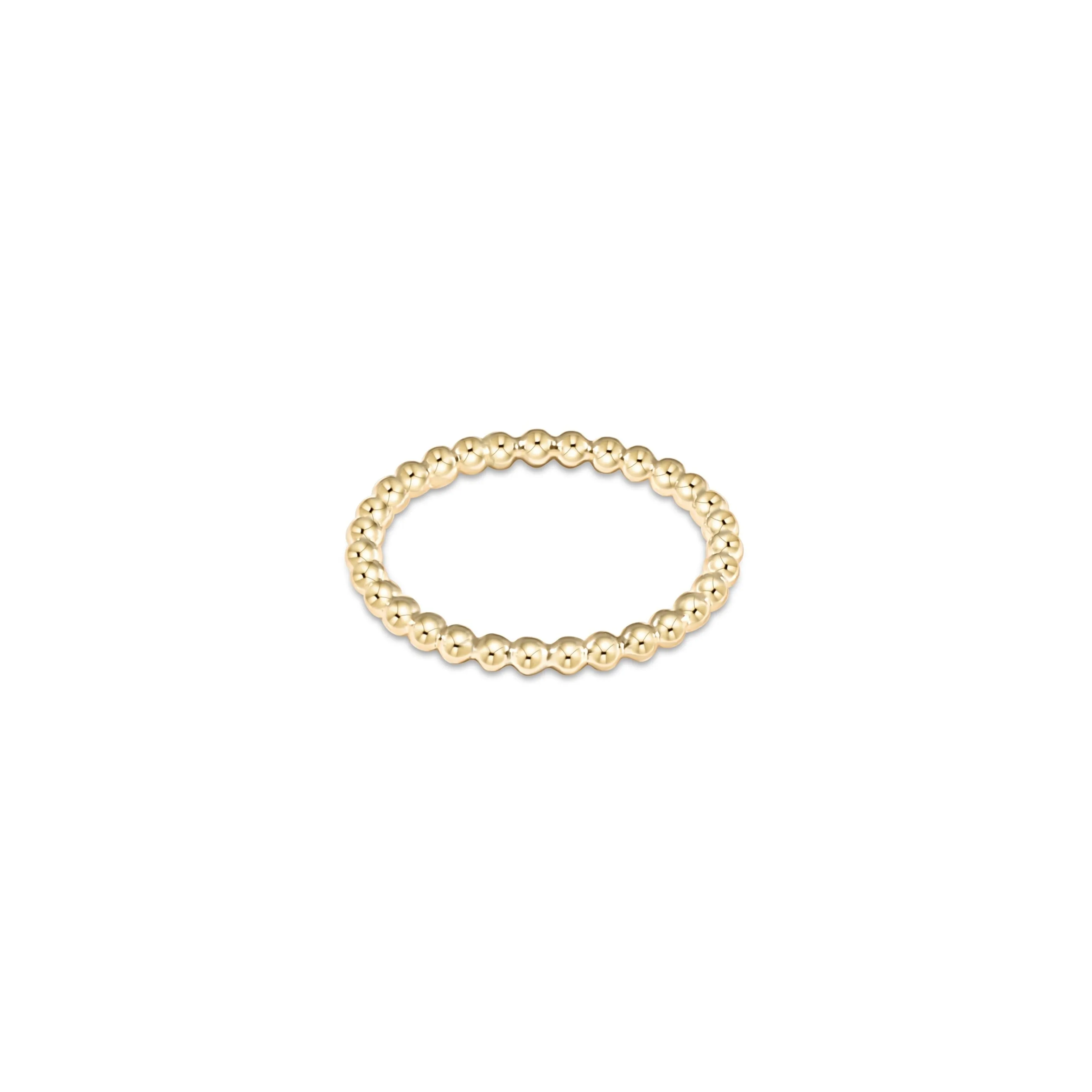 Classic Gold 2mm Bead Ring- Size 6